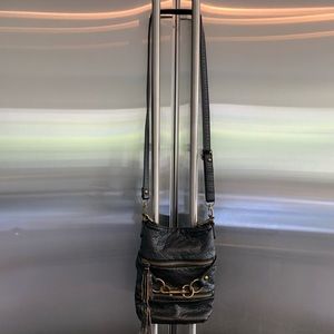 Bagtique crossbody black leather purse